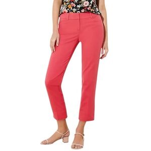 NWT LOFT The Riviera Cropped Pants Mid Rise Rosy Apple Pink Womens Size 6 Office